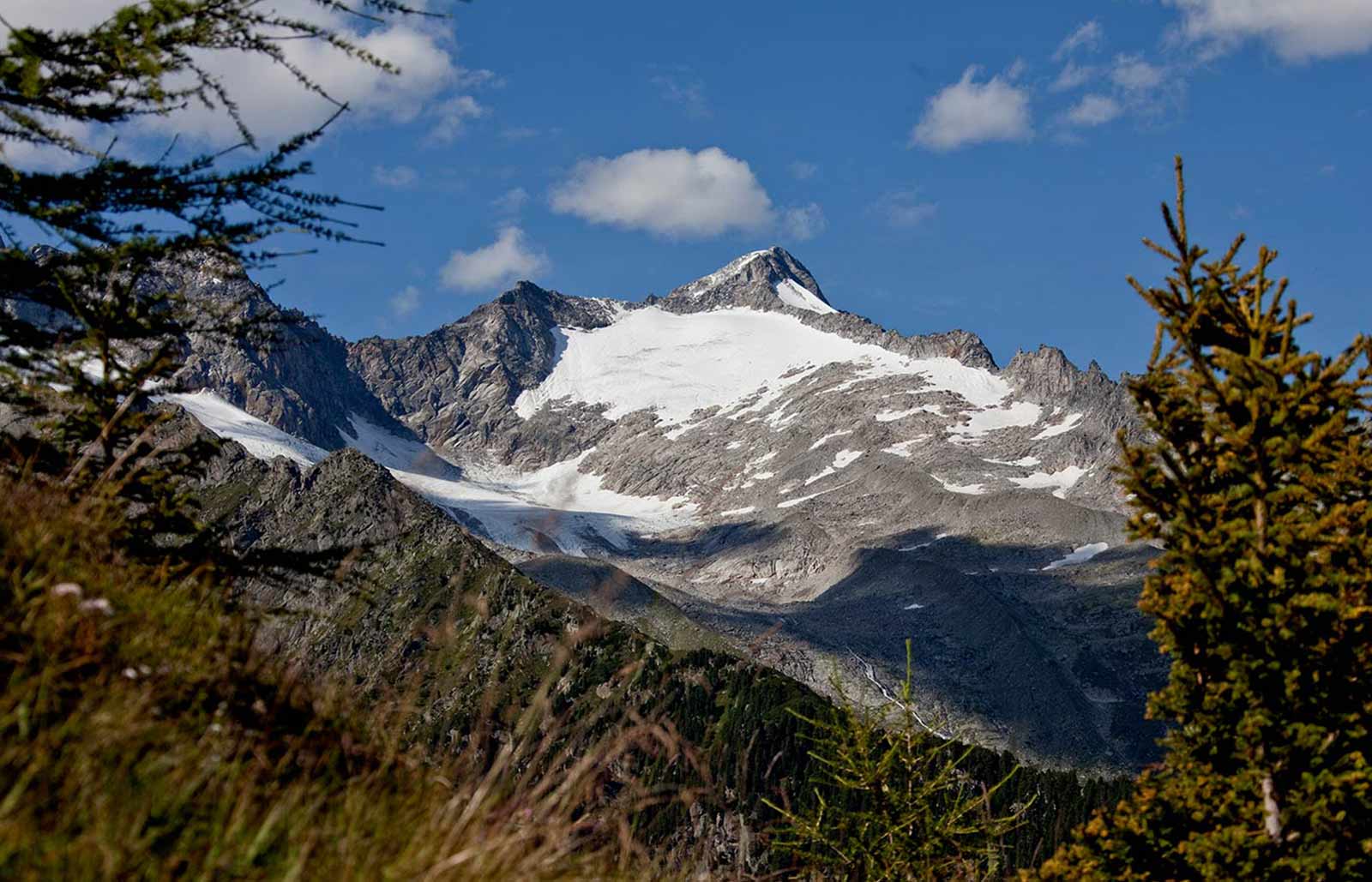 View over the Dolomites in Ahrntal around Lappago